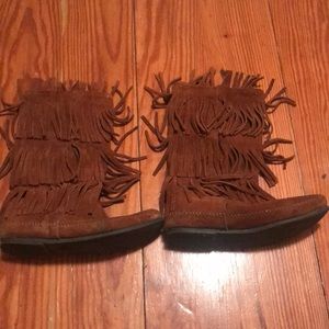 Minnetonka Fringe Boots